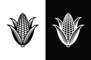 Corn icon vector on White Background ,Vector Art Illustration on white background.