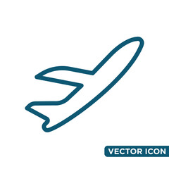 Simple Plane Icon Design Template 