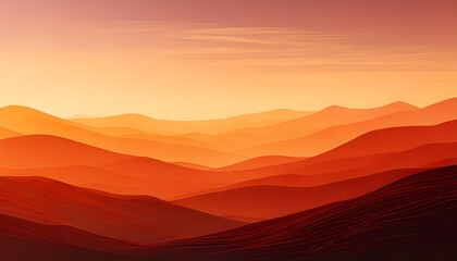 abstract red wave landscape background