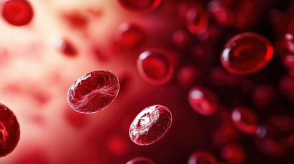microscopic view, red blood cells, plasma, circulatory system, medical illustration, scientific visualization, floating particles, liquid medium, cellular biology, hemoglobin, oxygenation, arterial fl