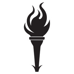 Burning flame torch icon vector illustration on a white background