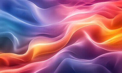 Fototapeta premium Abstract Background with Undulating Wavy Lines in a Spectrum of Vibrant Colors