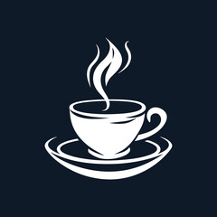elegant illustration of cup of coffee with beans