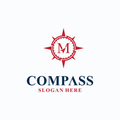 Compass vector logo collection, compass direction logo with elegant style, modern compass logo.