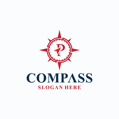 Compass vector logo collection, compass direction logo with elegant style, modern compass logo.
