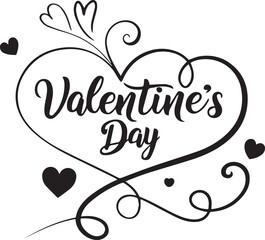 Love in Line and Shadow Valentine Typography