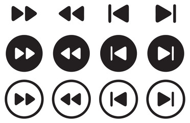 Start audio black circle and white color vector. Round play button. Play icon vector illustration EPS 10