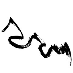 Elegant Hand Drawn Brush Grunge Wave Stroke Texture