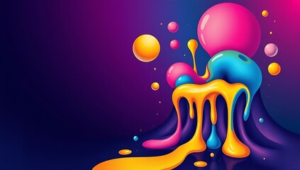 Abstract colorful liquid splash. (1)