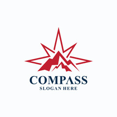 Compass vector logo collection, compass direction logo with elegant style, modern compass logo.