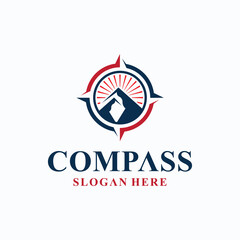 Compass vector logo collection, compass direction logo with elegant style, modern compass logo.