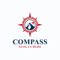 Compass vector logo collection, compass direction logo with elegant style, modern compass logo.