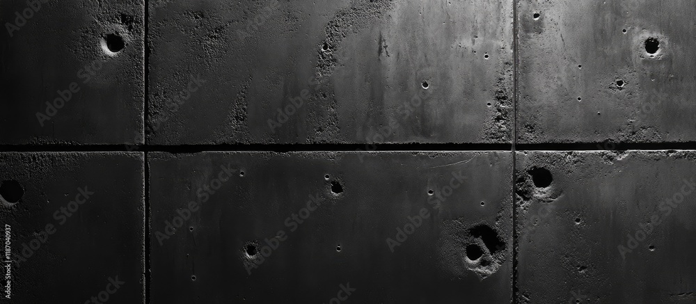 Poster dark gray concrete texture background with distressed patterns and ample space for creative text or 