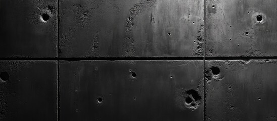 Dark gray concrete texture background with distressed patterns and ample space for creative text or graphic overlay.