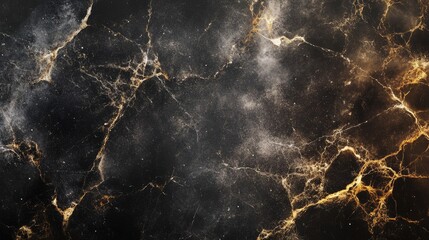 Elegant Dark and Light Marble Texture with Intricate Veins for Background Design
