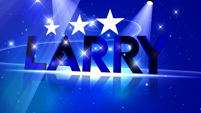Name Larry in the blue sky with star