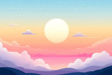 Minimalist background with pastel color
