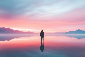 Minimalist background with pastel color