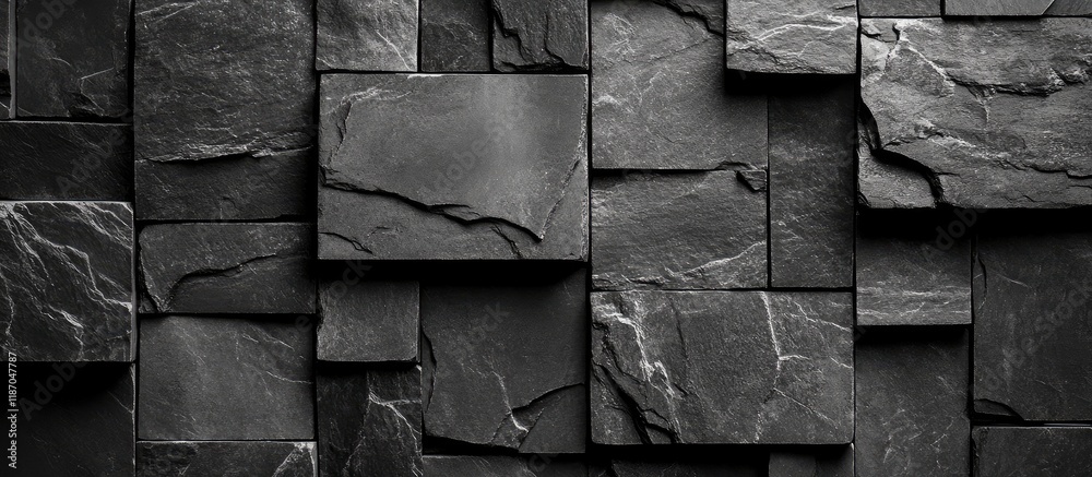 Poster dark grey slate texture background in square format with copyspace for text or design elements