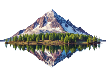 Majestic snowcapped mountain reflected in serene lake stunning nature tranquil scene peaceful landscape breathtaking view