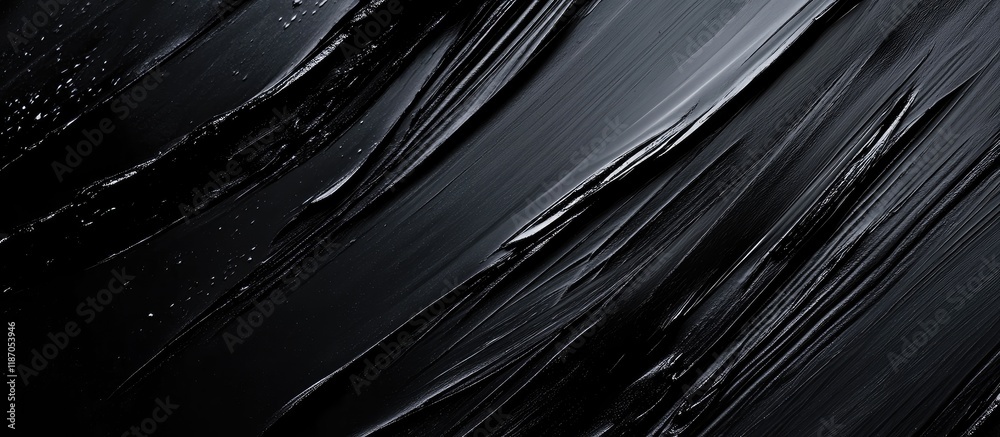 Poster abstract dark textured background with dynamic strokes in black creating a minimalist design ideal f