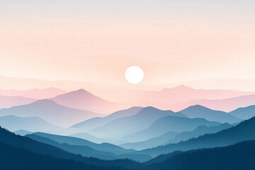 Fototapeta premium Beautiful landscape of pastel sky background