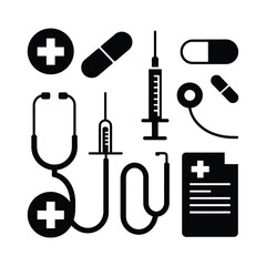 Collection Of Medical Product Illustration