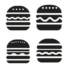 A set of burger icon vector illustration