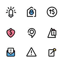 A set of business icon vector illustation