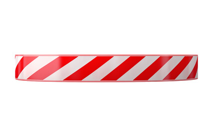 Red and White Diagonal Stripe Barrier Tape Design isolated on transparent background	