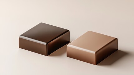 Two Chocolate Squares: A Minimalist Composition