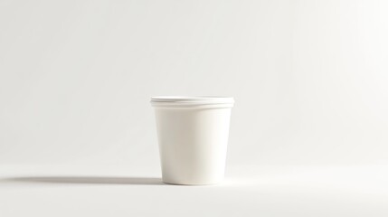 White Disposable Cup Mockup:  Clean, Simple, and Perfect for Branding