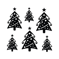 Obraz premium Beautiful Christmas tree and illustration