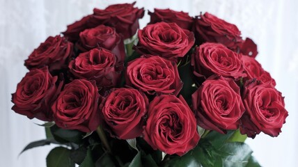 Obraz premium photo background beautiful bouquet of red roses