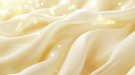 Golden Pasta Noodles with Glittery Texture on a Grey Background