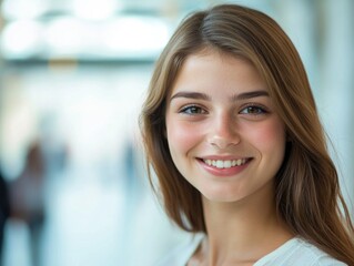 Fototapeta premium Happy Young Woman Portrait