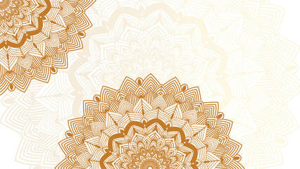 Round mandala on colorfull gradient background. Translucent mesh pattern in the form of a mandala. Mandala with floral patterns. Pastel Yoga template. Gradient background with round mandala.