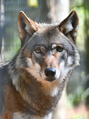 Obraz premium Wolf's Serene Gaze