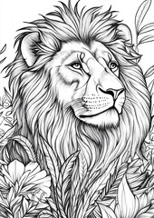 Obraz premium Lions Coloring Pages 