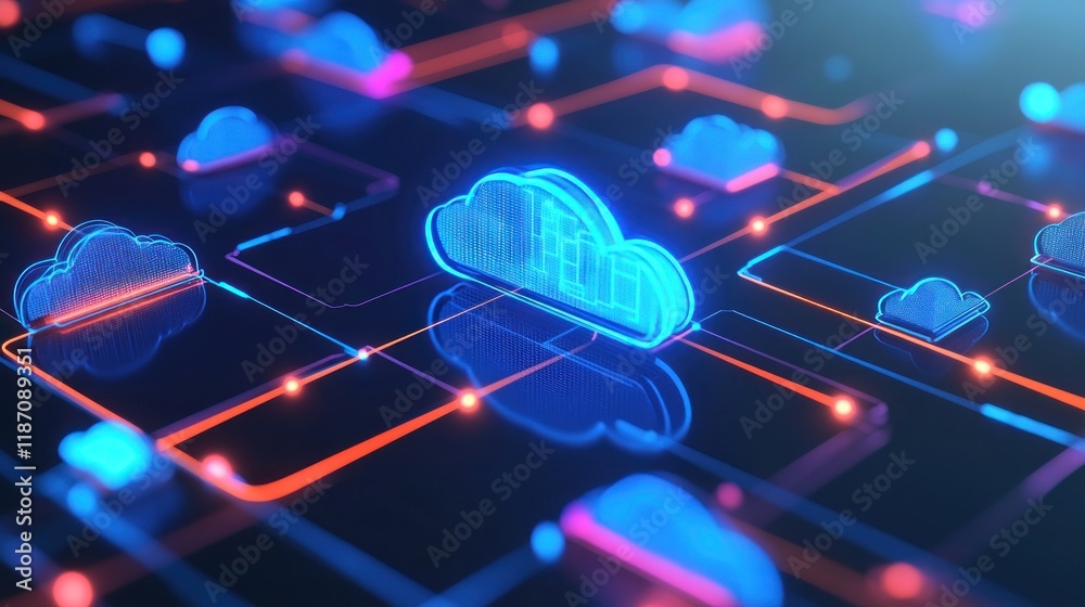 Poster Cloud Computing Network Digital Data Infrastructure