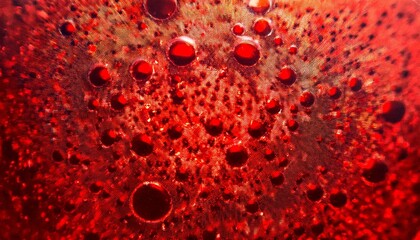 Microscopic image of virus particles multiplying within droplets