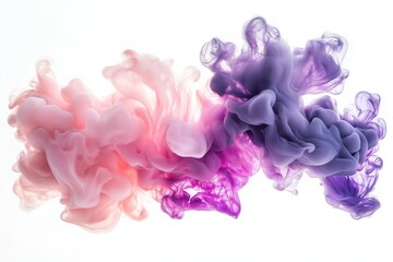 Fototapeta premium Clouds of colorful ink twist and intertwine in the serene underwater