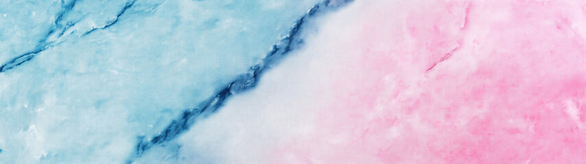 Obraz premium Banner or header with soft pastel marble texture in blue and pink tones for elegant designs, modern backgrounds, or minimalist decor