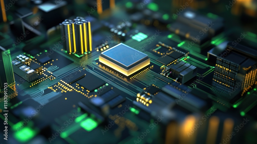 Aufkleber Advanced Computer Chip Circuit Board Technology