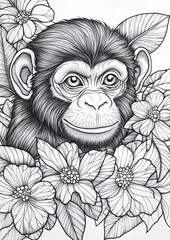 Monkey Coloring Pages