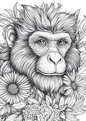 Monkey Coloring Pages
