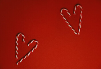 red heart on a red background