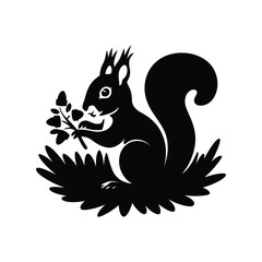 Squirrel logo vector and illustration design