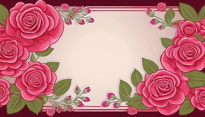 card with roses