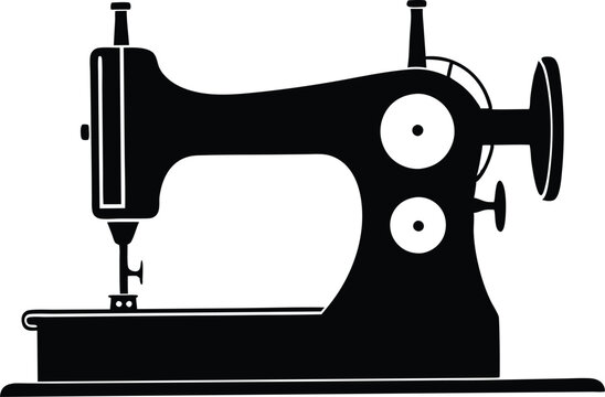 recommend clip art: sewing machine silhouette,sewing machine flat vector icon
